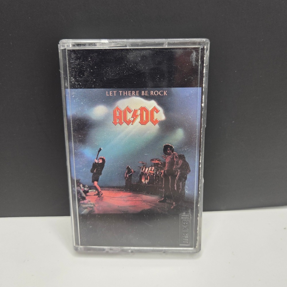 AC/DC Let There Be Rock Cassette Tape Vintage Hard Rock ATCO 92445-4 Remastered